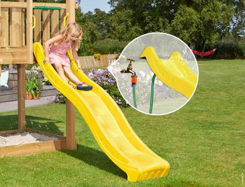 Glijbaan met wateraansluiting • Wavy Star XL Geel
